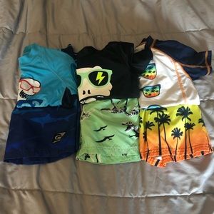 Lot of 3 toddler boys swim suits